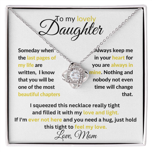Love Knot Necklace To My Lovely Daughter Love Mom