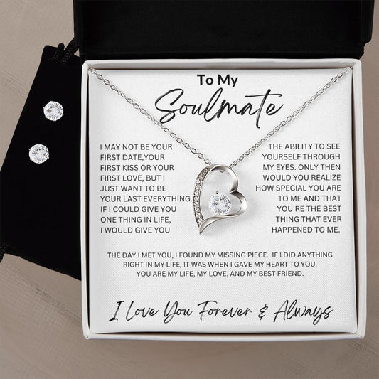To My Soulmate I Love You Forever & Always Forever Love Necklace