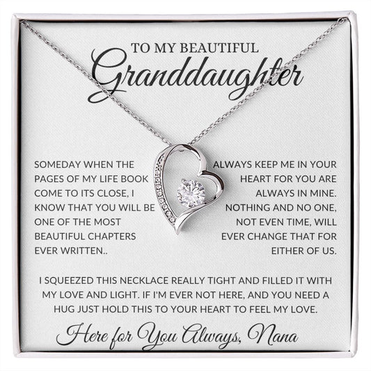 Forever Love Necklace To My Beautiful Granddaughter Love Nana