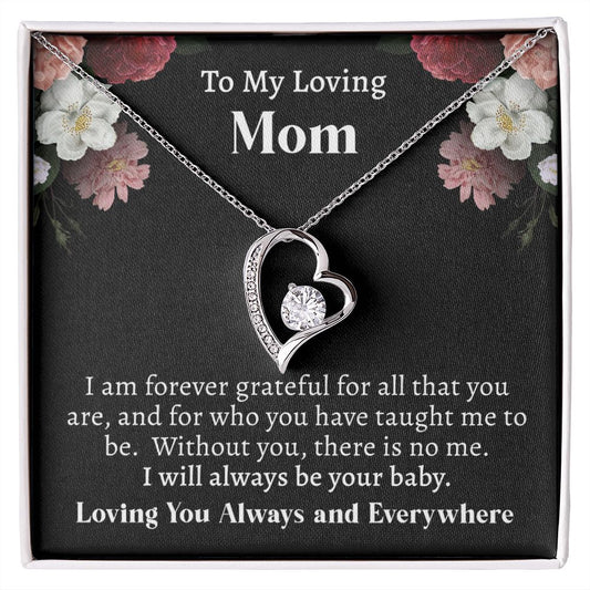 To My Loving Mom Forever Love Necklace
