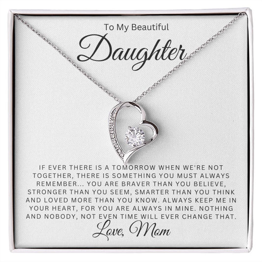 Forever Love Necklace To My Beautiful Daughter Love Mom